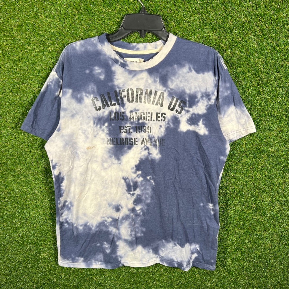 Hollister Mens Oversized Fit California Los Angeles Tie Dye T Shirt‎ Size Medium
